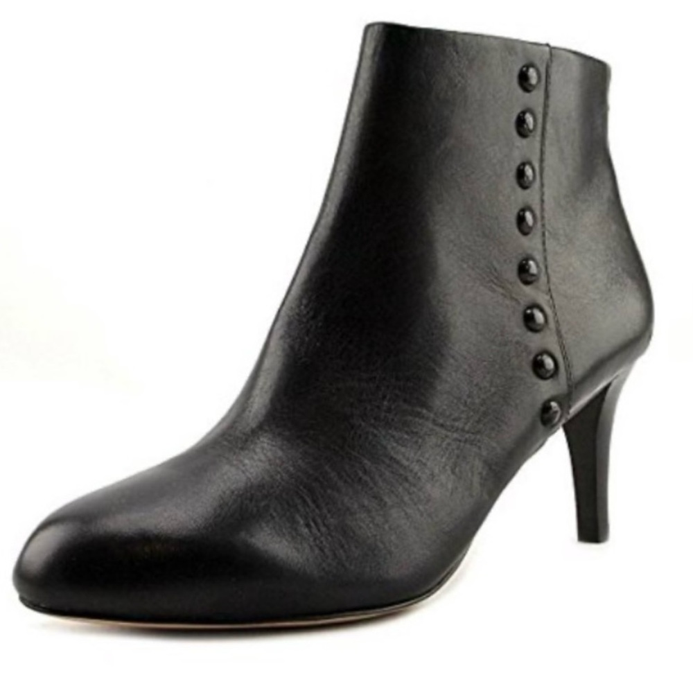 Coach Black Leather Hickory Ankle Boots Designer Modern Dark Academia Business